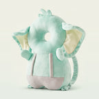 Bibbito Head Cushion in the Elephant design, a soft mint plush elephant cushion with big ears
