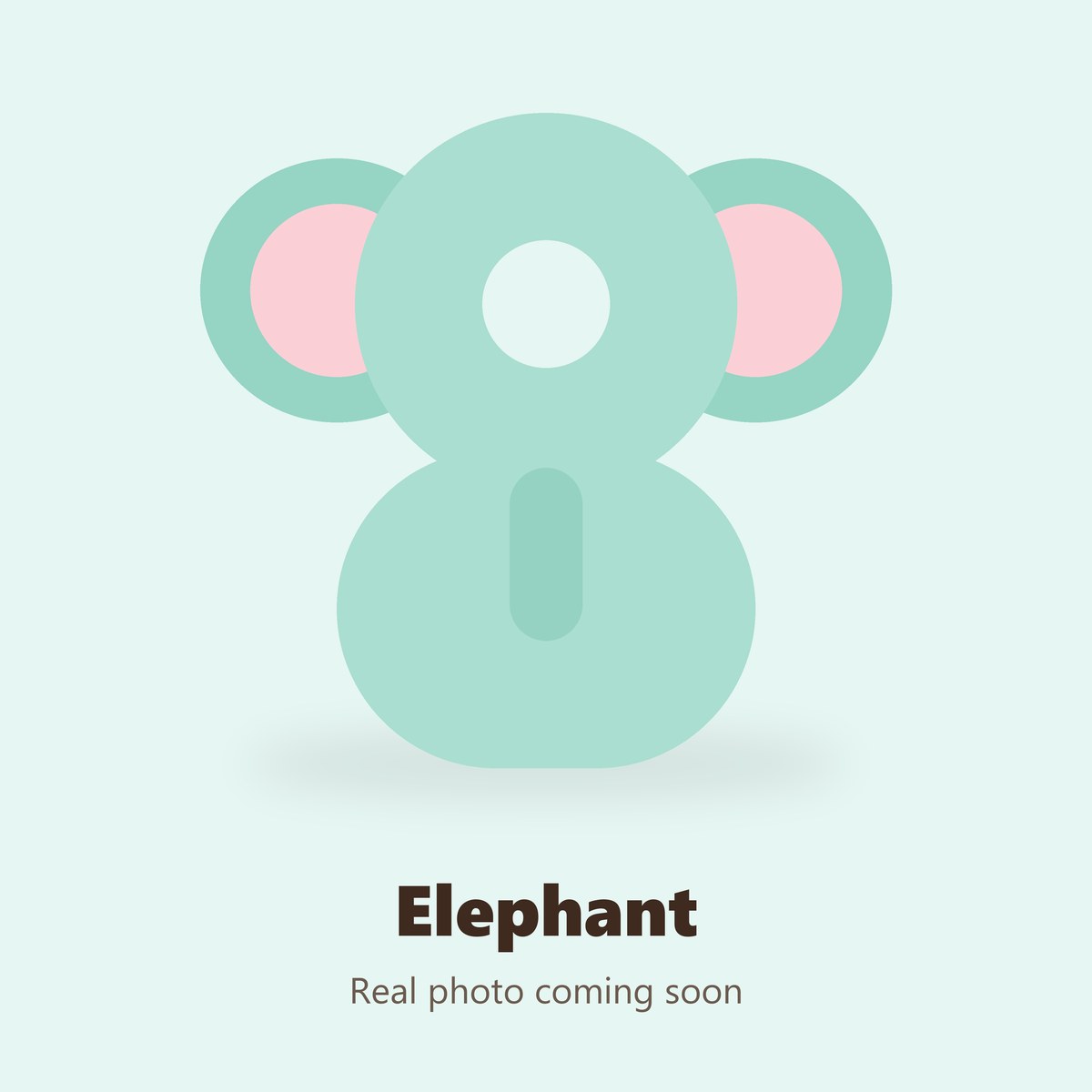 Elephant design illustration for the Bibbito Head Cushion (real photo coming soon)