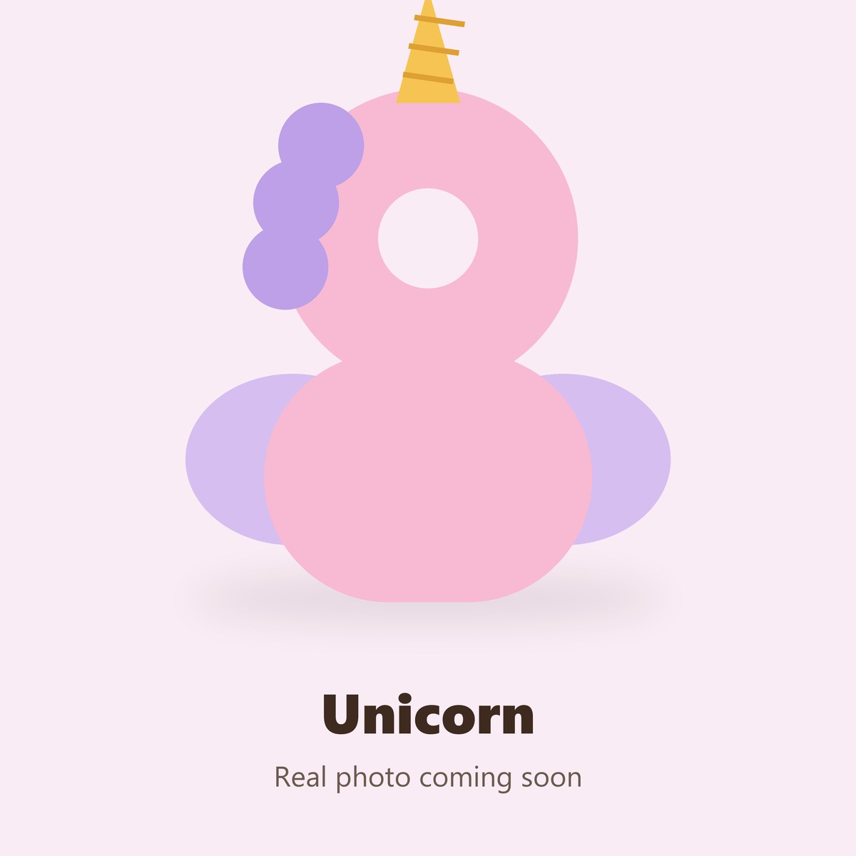 Unicorn design illustration for the Bibbito Head Cushion (real photo coming soon)